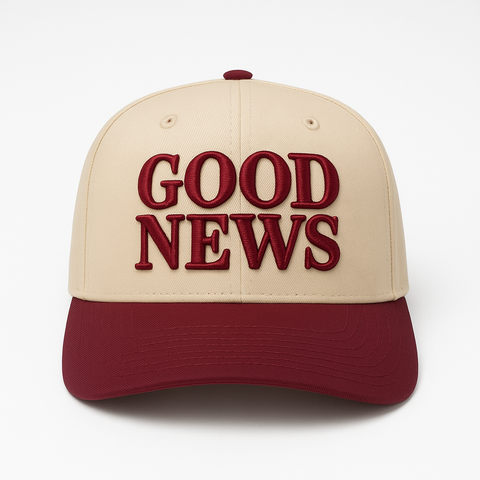 Good News - Khaki/Maroon Classic Snapback