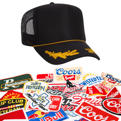 Black/Gold Foam Trucker Snapback