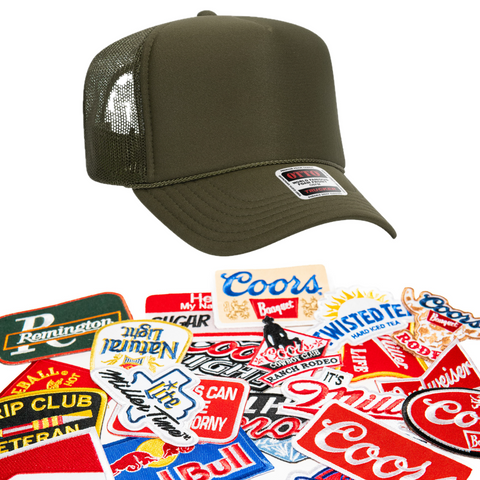 Olive Green Foam Trucker Snapback