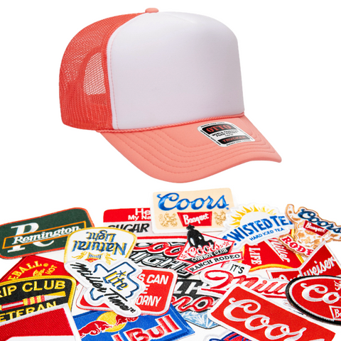 Coral/White Foam Trucker Snapback