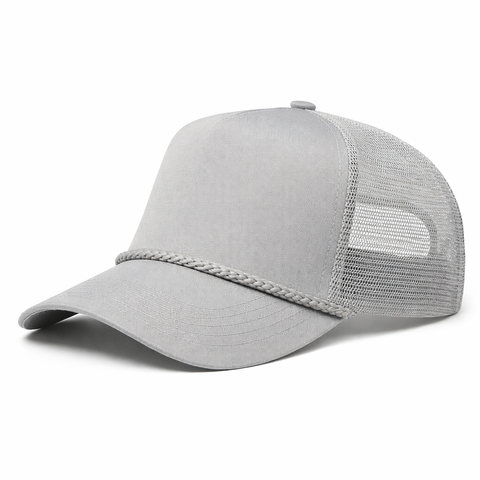 Gray Trucker Rope Snapback Hat