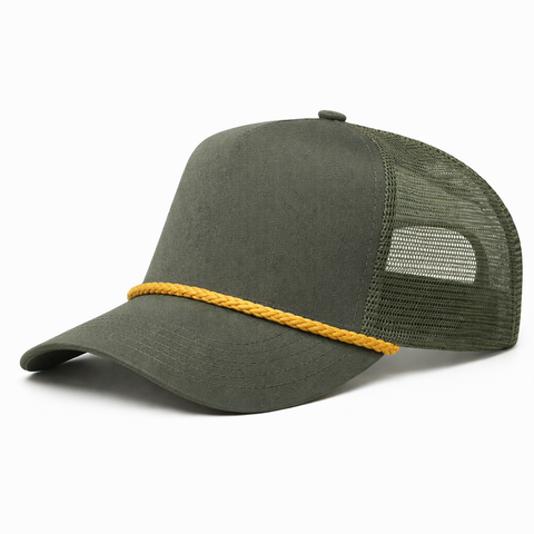 Loden/Gold Trucker Rope Snapback Hat