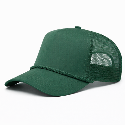 Pine Green Trucker Rope Snapback Hat