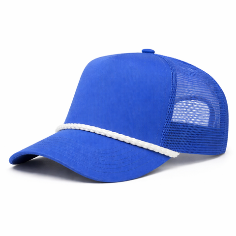 Royal Blue/White Trucker Rope Snapback Hat