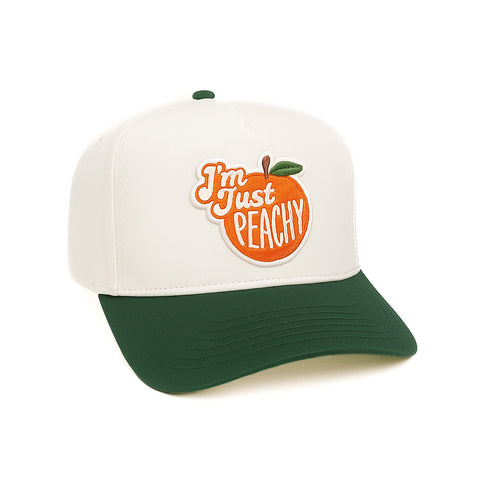 I'm Just Peachy Patch - White/Pine Classic Snapback