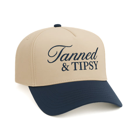 Tanned & Tipsy - Khaki/Navy Classic Snapback