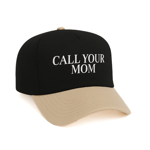 CALL YOUR MOM - Black/Khaki Classic Snapback