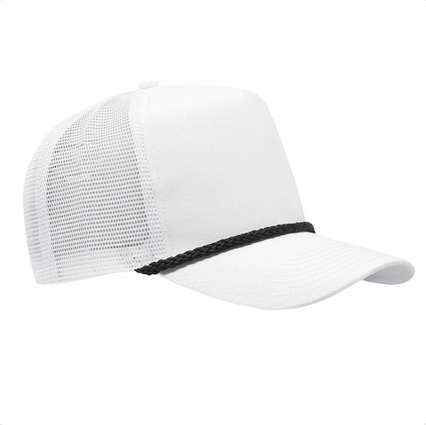 Basic White/Black Rope Snapback