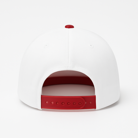Run The Race - White/Red Classic Snapback