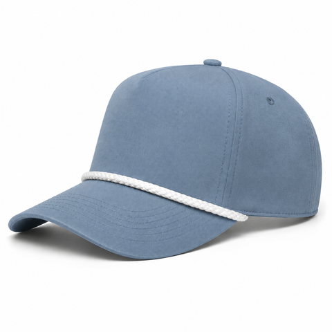 Vintage Stone/White Solid Rope Snapback Hat